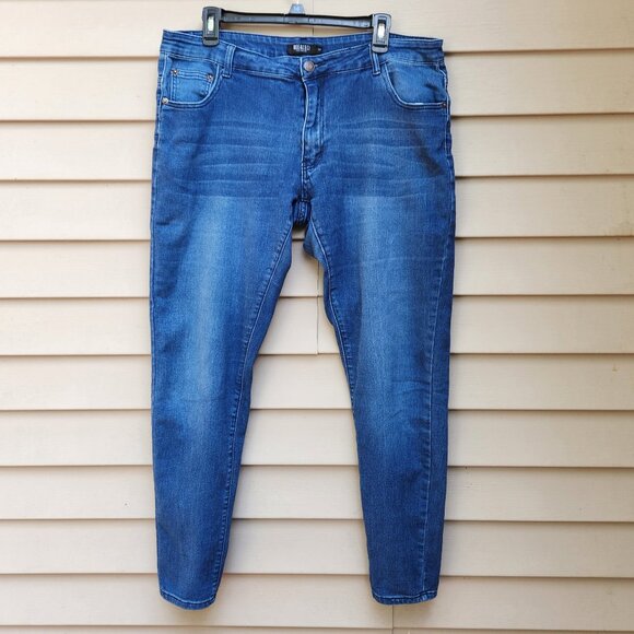 Bee & Ceci Blue Skinny Jeans Medium Wash Cotton Blend Stretch - Picture 2 of 12